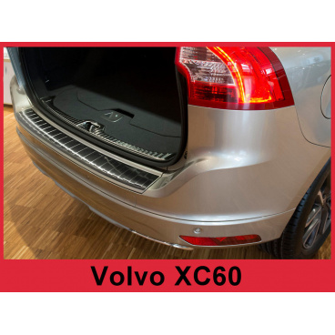Nerez kryt- čierna ochrana prahu zadného nárazníka Volvo XC60 2013-17 Nerez kryt- čierna ochrana prahu zadného nárazníka Volvo XC60 2013-17