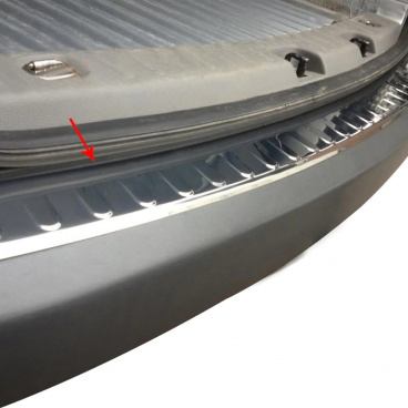 Nerez brúsený kryt hornej hrany zadného nárazníka VW Caddy III 2003-2015