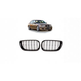 Mriežka BMW 3 E46 Facelift Compact dvojité rebrovanie Lesklá čierna