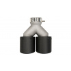 Koncovka tlmiča 89mmx2 vstup 63mm Carbon Mat