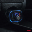 FM vysielač do auta 2×USB-A 1×USB-C microSD 12V 24V AMIO-04652