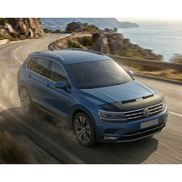Čierny ochranný návlek na prednú časť kapoty pre VW Tiguan II 2016–23 Čierny ochranný návlek na prednú časť kapoty pre VW Tiguan II 2016–23