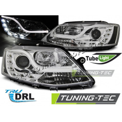 VW Jetta VI 1.2011- predné číre svetlá Tube Light TRU DRL chrome (LPVWL4)