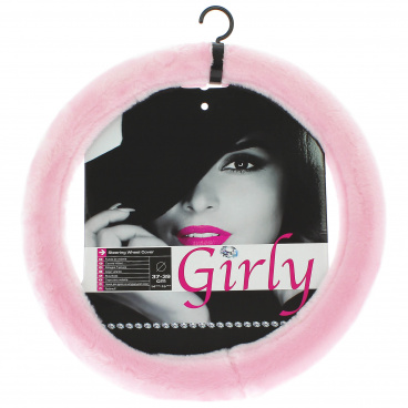 Poťah volanta chlpy ružový 37-39 cm Poťah volanta chlpy ružový 37-39 cm