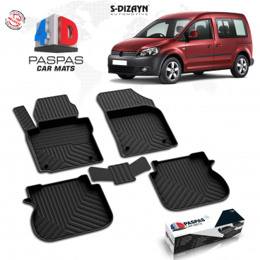 Gumový set 4D najkvalitnejších presných autokobercov VW Caddy 2004-15 Gumový set 4D najkvalitnejších presných autokobercov VW Caddy 2004-15