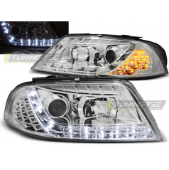 VW Passat 3BG B5 FL 09.2000-03.2005 predné číre svetlá Daylight LED chrome (LPVWC7)