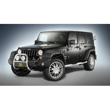 Jeep Wrangler, 2007+ bočný trubkový rám so stupátkom 80mm, nerez (sada) KR Jeep Wrangler, 2007+ bočný trubkový rám so stupátkom 80mm, nerez (sada) KR