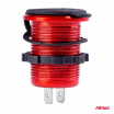 Vodotesná nabíjačka s testerom napätia 2x USB 12V 24V MOD-11