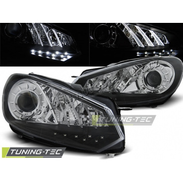 VW Golf 6 10.2008- predné číre svetlá daylight black (LPVWG7)