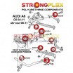 Audi A6 2004-11 Strongflex Šport zostava silentblokov len pre prednú nápravu 16 ks