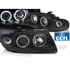 Audi A4 11.1994-12.1998 predné číre svetlá Angel Eyes CCFL black (LPAUD7)