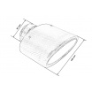 Koncovka tlmiča 150x90mm vstup 67mm Carbon Gloss