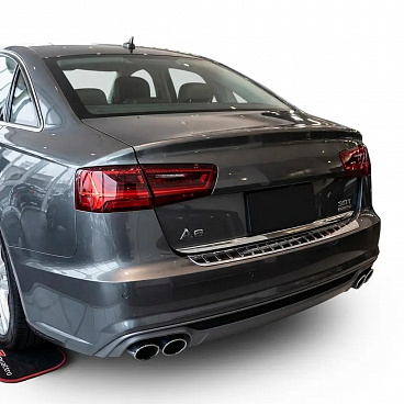 Nerezový leštený kryt hornej hrany zadného nárazníka Audi A6 2011-18 sedan