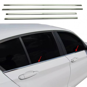 Nerez sada bočných okenných líšt 4 ks BMW 1 F20 2011-19