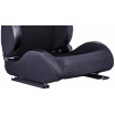 Športová polohovateľná sedačka Race Sport látková čierna