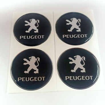 Znak Peugeot priemer 55 mm 4 ks Znak Peugeot priemer 55 mm 4 ks