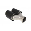 Koncovka tlmiča 101mmx2 vstup 65mm Carbon Matt Sada
