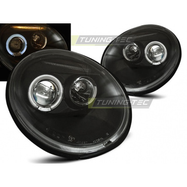 VW New Beetle 10.98-05.05 predné číre svetlá Angel Eyes black (LPVW76) VW New Beetle 10.98-05.05 predné číre svetlá Angel Eyes black (LPVW76)