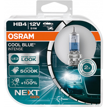 Žiarovka Osram HB4 12V 51W P22d Cool Blue INTENSE NextGeneration 5000K +100% 2 ks Žiarovka Osram HB4 12V 51W P22d Cool Blue INTENSE NextGeneration 5000K +100% 2 ks