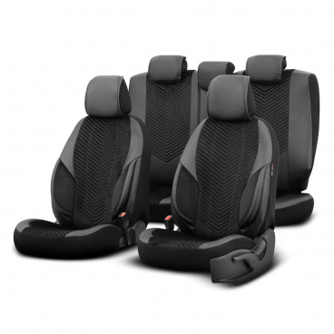 Kompletná sada poťahov na autosedačky OTOM ADVANCED 204 BLACK BABYFACE 3-ZIP
