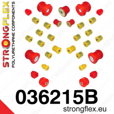 BMW rada 1 (E87, E81) Strongflex kompletná zostava silentblokov 28 ks BMW rada 1 (E87, E81) Strongflex kompletná zostava silentblokov 28 ks
