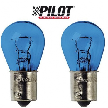 Sada žiaroviek s päticou BA15S 12V 21W symetrická Xenon - blue - 2 ks Sada žiaroviek s päticou BA15S 12V 21W symetrická Xenon - blue - 2 ks