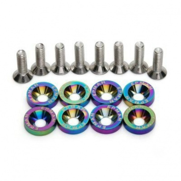 Nerez univerzálne skrutky M6 s dekoratívnými podložkami - titán odtieň Nerez univerzálne skrutky M6 s dekoratívnými podložkami - titán odtieň