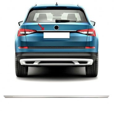 Nerez lišta hrany kufra nad SPZ Omtec Škoda KodiaQ 2017+ Nerez lišta hrany kufra nad SPZ Omtec Škoda KodiaQ 2017+