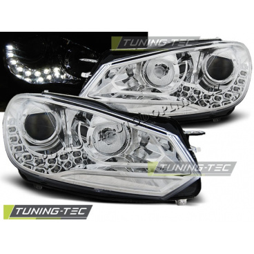VW Golf VI 10.2008- predné číre svetlá daylight LED chrome homologácia RL (LPVWG2) VW Golf VI 10.2008- predné číre svetlá daylight LED chrome homologácia RL (LPVWG2)