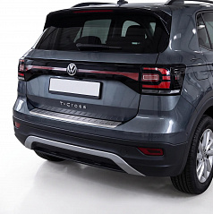 Nerezový brúsený kryt hornej hrany zadného nárazníka VW T-CROSS 2019-23
