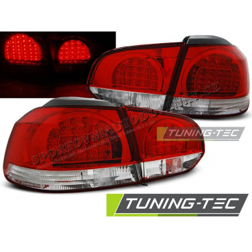 VW Golf 6 10.2008-12 zadné lampy red white LED (LDVWB5) VW Golf 6 10.2008-12 zadné lampy red white LED (LDVWB5)