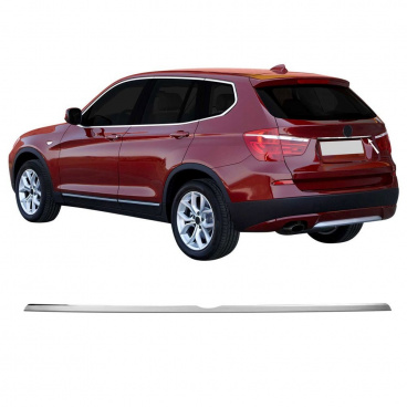 Nerez chrom lišta nad SPZ Omtec BMW X3 2011+ Nerez chrom lišta nad SPZ Omtec BMW X3 2011+