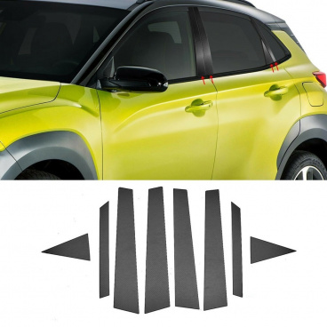 Karbón kryty okenných stĺpikov Hyundai Kona 8 ks Karbón kryty okenných stĺpikov Hyundai Kona 8 ks