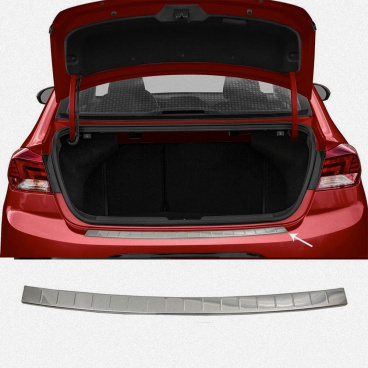 Nerez brúsený kryt hornej hrany zadného nárazníka VW Golf HTB V, VI 2003-12, H.Elantra 2019+ sedan Nerez brúsený kryt hornej hrany zadného nárazníka VW Golf HTB V, VI 2003-12, H.Elantra 2019+ sedan