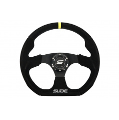 Športový volant SLIDE čierny semišový 350 mm