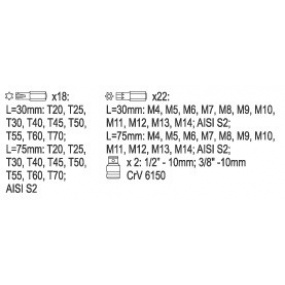 Sada bitů 42 ks box Sada bitů 42 ks box