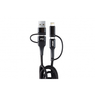 Kábel USB USB-C 3v1 iPhone Lightning USB USB-C 1m UC-15 AMIO-02547
