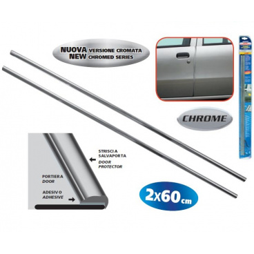 Chránič dverí chróm 2x 60cm Chránič dverí chróm 2x 60cm