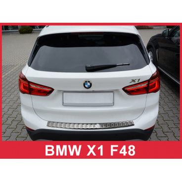 Nerez kryt- ochrana prahu zadného nárazníka BMW X1 F48 2015+ Nerez kryt- ochrana prahu zadného nárazníka BMW X1 F48 2015+