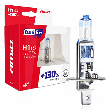 Halogénové žiarovky H1 12V 55W LumiTec +130% - 2 ks Halogénové žiarovky H1 12V 55W LumiTec +130% - 2 ks