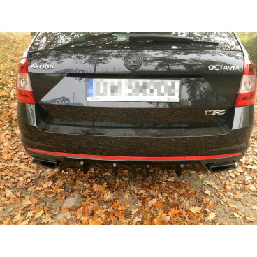 Vložka zadného nárazníka Ver.1 pre Škoda Octavia RS Mk3, Maxton Design (Carbon-Look) Vložka zadného nárazníka Ver.1 pre Škoda Octavia RS Mk3, Maxton Design (Carbon-Look)