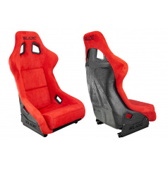 Športové kreslo SLIDE KS2 Premium Červený Velúr Čierny Trblietavý