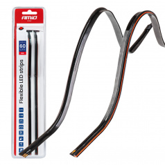 LED pásy do auta bočné červené 2x30cm 12V AMIO-04576