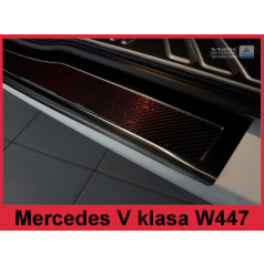 Nerez kryt-čierna ochrana prahu zadného nárazníka Mercedes V W447 2014+