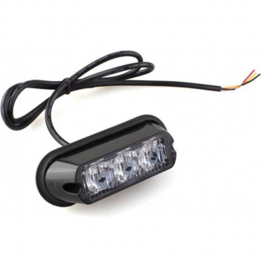 Stroboskopické svetlo oranžové 3 LEDx4W R65 R10