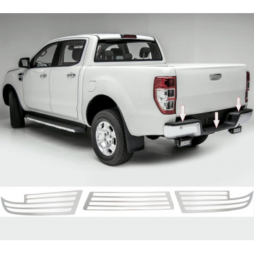 Nerez leštený kryt hornej hrany zadného nárazníka Ford Ranger 2015-22
