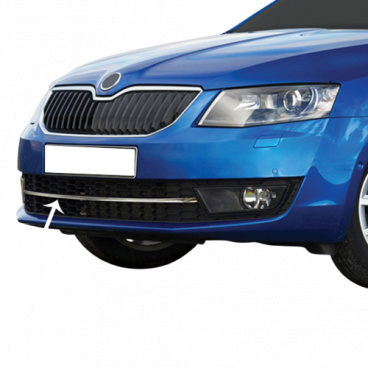 Nerez leštená lišta spodnej prednej masky Omtec Škoda Octavia III 2013+ Nerez leštená lišta spodnej prednej masky Omtec Škoda Octavia III 2013+