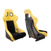 Športové sedadlo SLIDE KS2 Premium Čierna & Žltá Velúr Čierny Trbliet