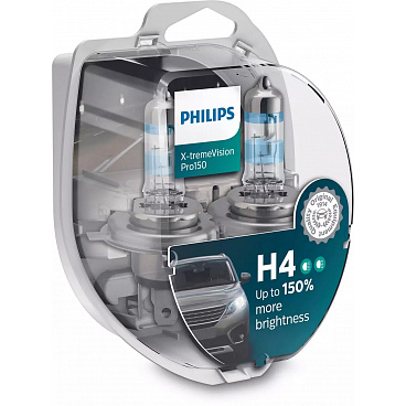 Halogénové žiarovky Philips X-tremeVision Pro150 H4 12V 60/55 W +150 % 2 ks Halogénové žiarovky Philips X-tremeVision Pro150 H4 12V 60/55 W +150 % 2 ks
