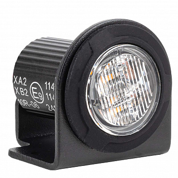 Výstražná lampa okrúhla oranžová LED R65 12V 24V 12W